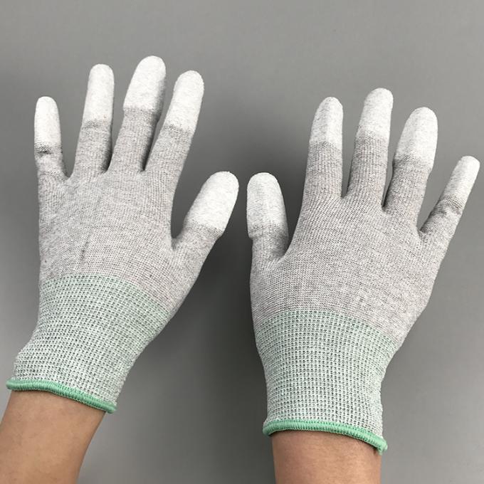 Breathable Palm Coated Gloves , ESD Disposable Gloves With Great
