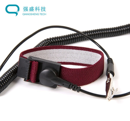 Rose Red ESD Wrist Strap Used For Grounding The ESD Clean Room