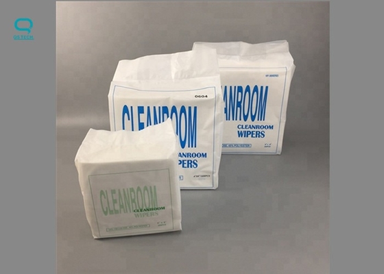 Electronics Industry Cleanroom Polyester Knit Wipes White Color