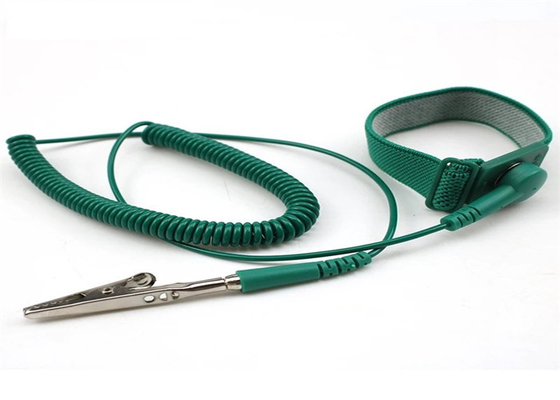 Green Anti Static Wrist Strap Grounding Conductive Wire Electronics Factory