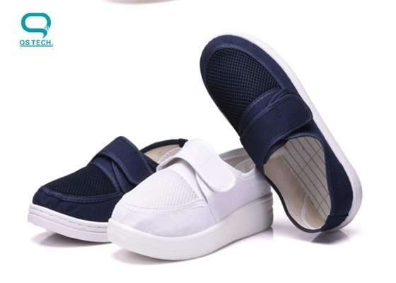 Comfortable Anti Static ESD Cleanroom Shoes PU Sole Canvas Shoes