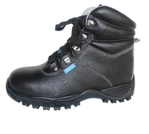 Cushioned Insole Safety Boots ESD Cleanroom Shoes Steel Cap Heat Resistant Black Color