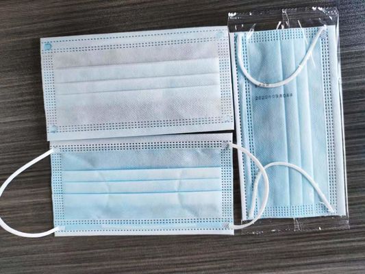 3 Layer Disposable Ear Hanging Face Mask 175mmX95mm CE Melt Blown