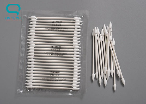 Clean Room Dust Free Cotton Paper Stick Swabs  78mm Length  Biodegradable