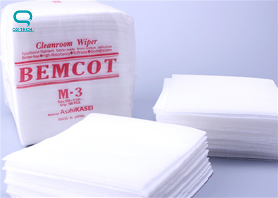 White 4 Folded Lint Free Cleanroom Cleaning Wipes 100% Wood Fiber