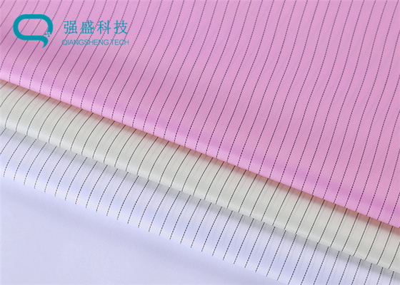 5 Mm Striped Conductive Polyester Woven Fabric Anti Static