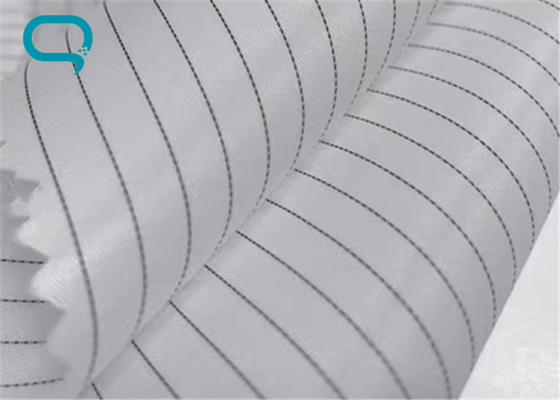5 Mm Striped Conductive Polyester Woven Fabric Anti Static