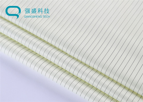 5 Mm Striped Conductive Polyester Woven Fabric Anti Static