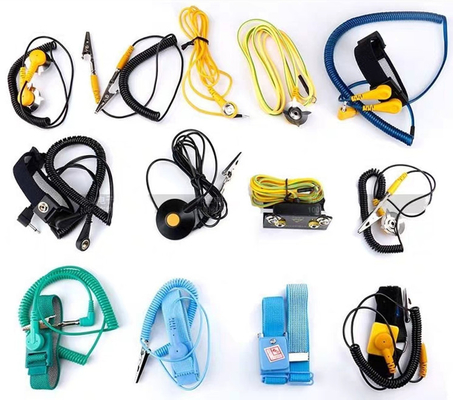 Yellow Anti Static Wrist Strap Grounding Conductive Wire Electronics Factory