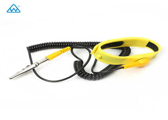 Yellow Anti Static Wrist Strap Grounding Conductive Wire Electronics Factory