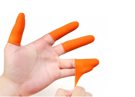 Cleanroom Orange Anti Slip   Finger Cots