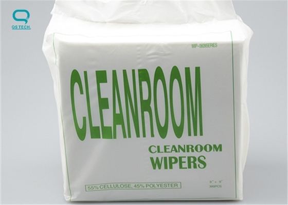 0609 White 55% Cellulose 45% Polyester Clean Room Wipes 6''*6''  9''*9''