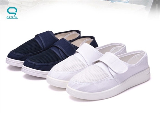 Comfortable Anti Static ESD Cleanroom Shoes PU Sole Canvas Shoes