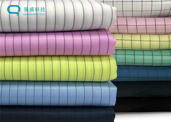 ESD Polyester Fabric With Carbon Yarn For Cleanroom Clothes