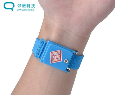 Blue Anti Static Wrist Strap Grounding Conductive Wire Electronics Factory