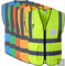 Reflective Safety Vest With Zipper Closure Heavy Duty Lime Color