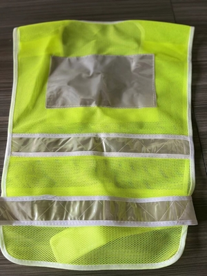 Heavy Duty Lime Color Reflective Anti Static Safety Vest With Zipper Closure