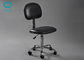 Black / Blue PU Leather Lab Chairs With Wheels 400-600mm Adjustable Height