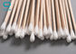 Sterile Long Cotton Swabs , Clean Room Cotton Swabs With Bamboo Stick