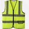 Reflective Anti Static Safety Vest With Zipper Closure Heavy Duty Lime Color