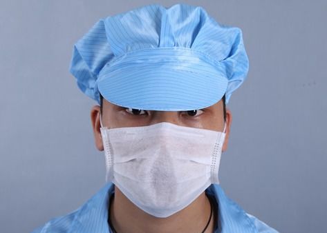 Dust Free ESD Protective Caps Anti Static Cap 97% Polyester 3% Conductive Fiber