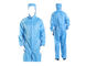 Anti Static 0.25cm 0.5cm Grid Dust Proof Overalls Industrial Clothes