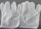PU Palm Dot Plastic Stripe Esd Safe Gloves Polyester For Clean Room